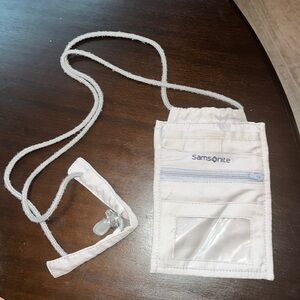 Gray Samsonite Passport Holder Lanyard